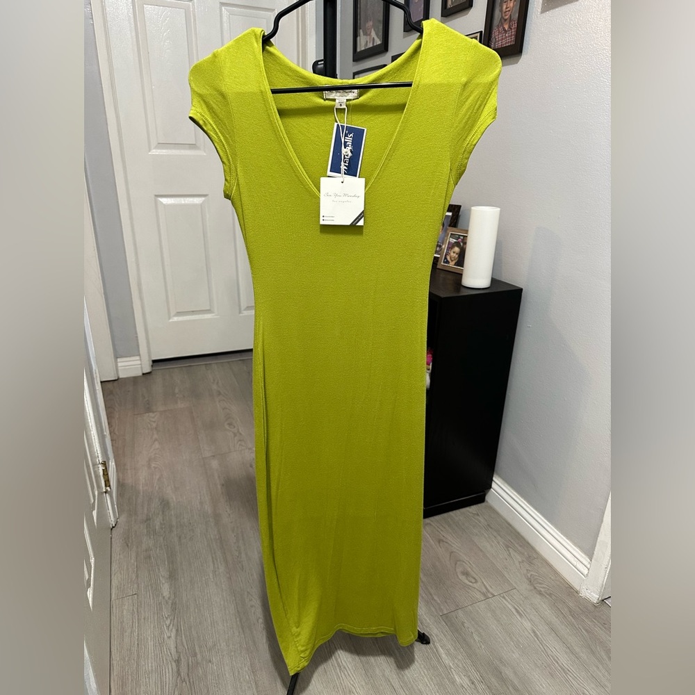 See You Monday Lime Green Maxi Dress